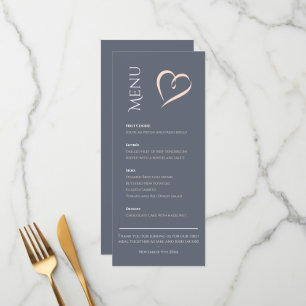 Modern elegant table menu