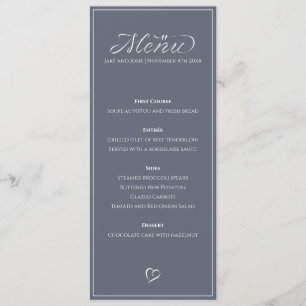 Modern elegant table menu