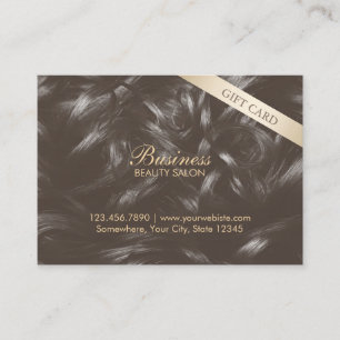 Modern Elegant Tan Hair Beauty Gift Certificates