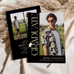 Modern Elegant Tassel 3 Photo Graduation