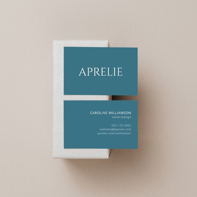 Modern Elegant Teal Blue Creative Professional Business Card (Creator Uploaded)