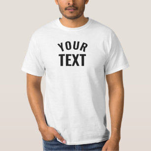 Modern Elegant Template Add Text Men's White Value T-Shirt