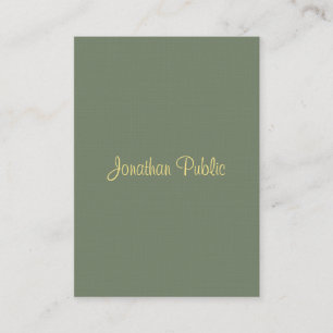 Modern Elegant Template Handwriting Script Name Business Card