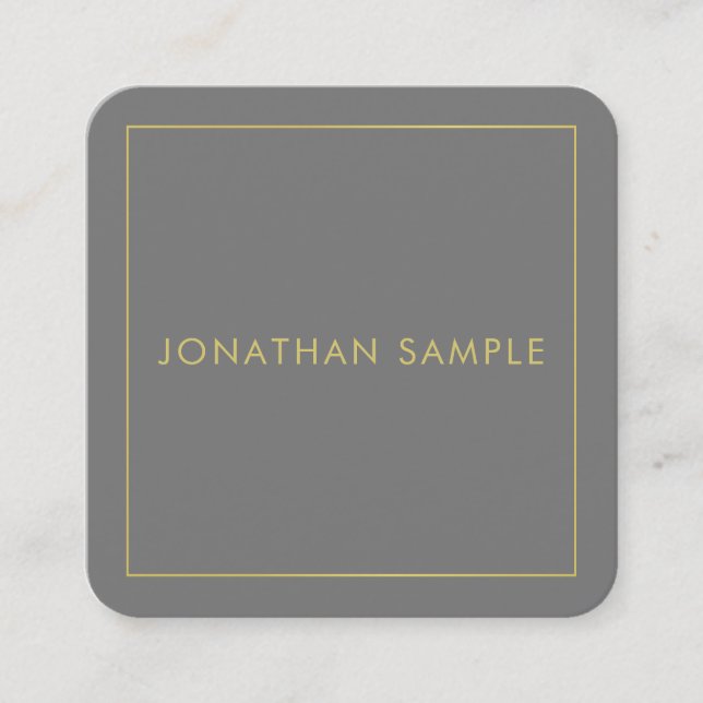 Modern Elegant Template Professional Premium Silk Square Business Card (Front)