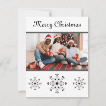 Modern Elegant Template Snowy Christmas Card