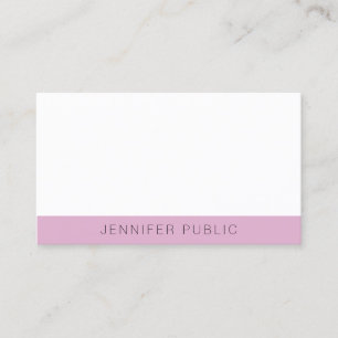 Modern Elegant Template Trendy Purple White Colour Business Card