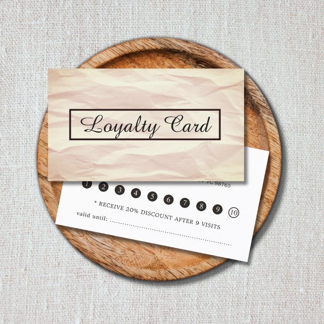 Modern Elegant Texture Beauty Salon Loyalty Card (Creator Uploaded)
