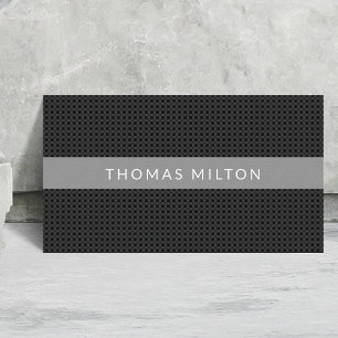 Modern Elegant Texture Black Silver Consultant Business Card