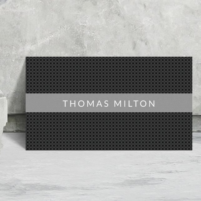 Modern Elegant Texture Black Silver Consultant Business Card (Creator Uploaded)