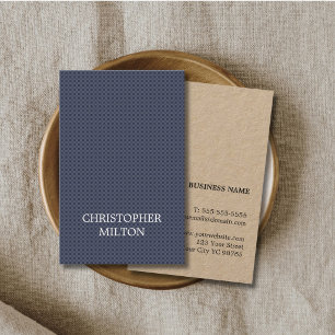 Modern Elegant Texture Blue Kraft Paper Consultant Business Card