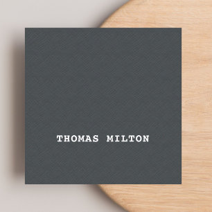 Modern Elegant Texture Grey Consultant Square Business Card