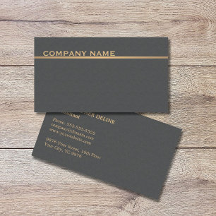 Modern Elegant Texture Grey Faux Gold Consultant Business Card