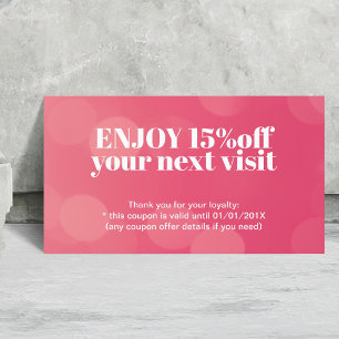 Modern Elegant Texture Rose Beauty Salon Coupon