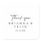 Modern Elegant Thank You Wedding Favour  
