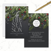 Modern Elegant Tis the Season Corporate Holiday