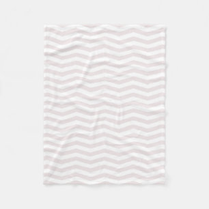 Modern Elegant Trendy Beige White Striped Template Fleece Blanket