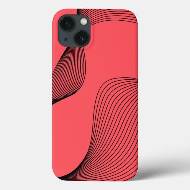 Modern, elegant, trendy, simple wavy illustration Case-Mate iPhone case (Back)