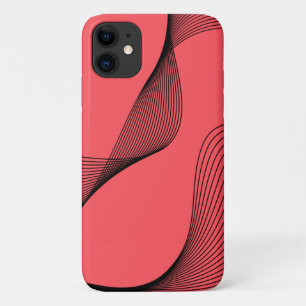 Modern, elegant, trendy, simple wavy illustration iPhone 11 case