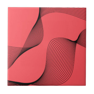 Modern, elegant, trendy, simple wavy illustration ceramic tile