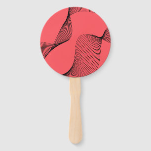 Modern, elegant, trendy, simple wavy illustration hand fan