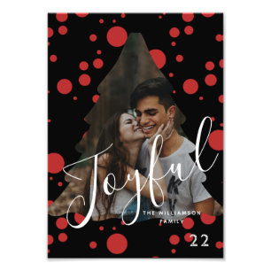 Modern elegant trendy typography red 1 photo print