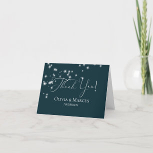 Modern Elegant Tropical Leaves Thank You Card