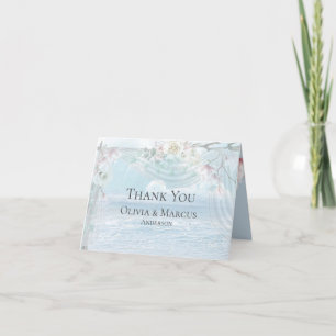 Modern Elegant Tropical Leaves Thank You Card