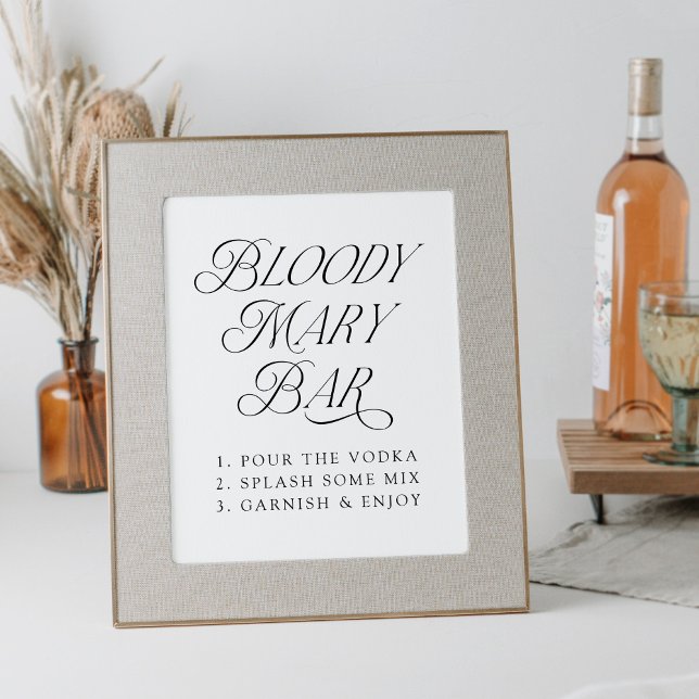 Modern Elegant Typography Bloody Mary Bar Sign (Creator Uploaded)