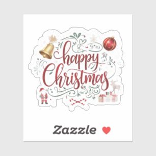 Modern elegant typography happy christmas