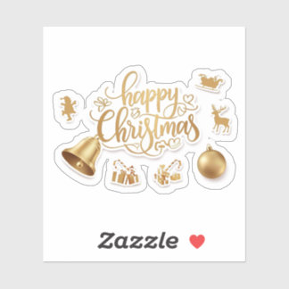Modern elegant  typography happy christmas 