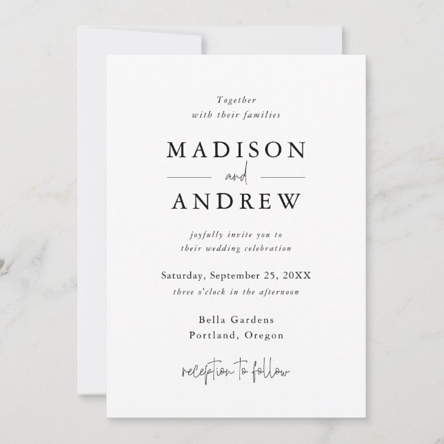 Modern Elegant Typography Invitation (Front)