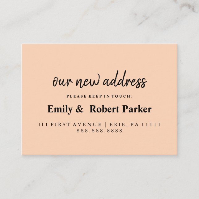 Modern Elegant Typography New Address Enclosure Ca (Front)