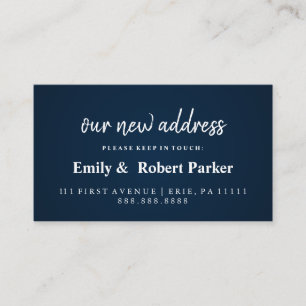 Modern Elegant Typography New Address Insert