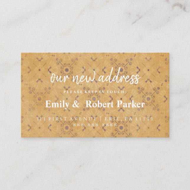 Modern Elegant Typography New Address Insert (Front)