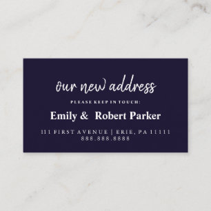 Modern Elegant Typography New Address Insert