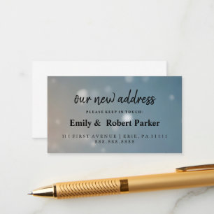 Modern Elegant Typography New Address Insert