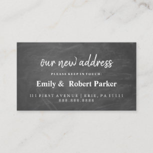 Modern Elegant Typography New Address Insert