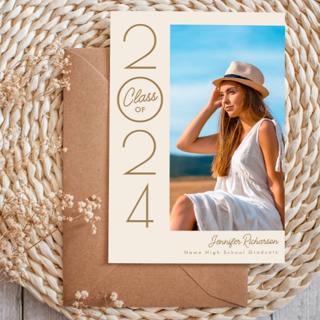 Modern Elegant Typography Photo Graduation Announcement (Creator Uploaded)