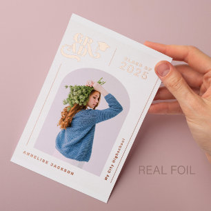 Modern elegant typography photo year graduate