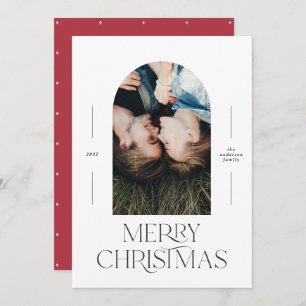 Modern elegant typography red 1 photo Christmas