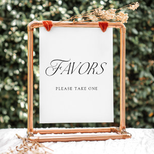Modern Elegant Typography Wedding Favours Sign