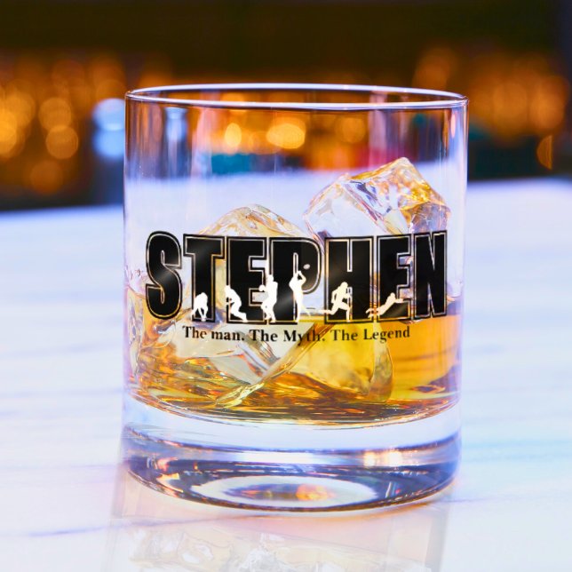 Modern Elegant Unique Football Sports  Whiskey Glass (Creator Uploaded)
