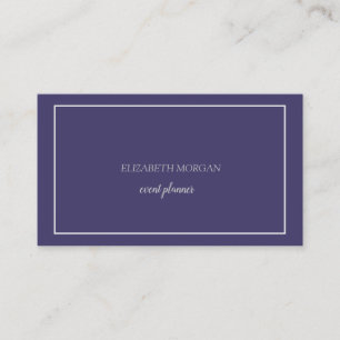 Modern Elegant Violet Simple Minimalist Frame Business Card