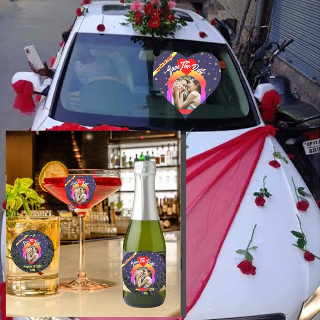 Modern Elegant VIP Custom Photo Wedding Sticker  (Creator Uploaded)