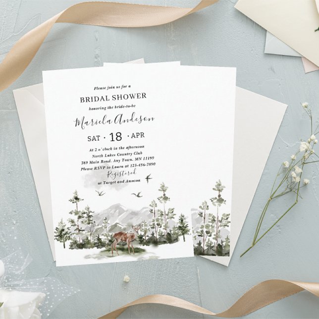 Modern Elegant Watercolor Adventure Begin Bridal S Invitation (Creator Uploaded)