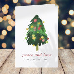 Modern Elegant Watercolor Christmas Pine Tree Holiday Card<br><div class="desc">Design is composed of Modern Elegant Watercolor Christmas Tree

Available here:
http://www.zazzle.com/store/selectpartysupplies</div>