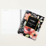 Modern elegant watercolor flowers personal  planner<br><div class="desc">Modern elegant watercolor flowers personal Planner.
You can personalise it and add your own name,  text and year, </div>