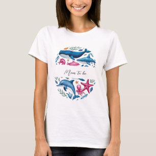 Modern elegant watercolor Sea animals T-Shirt