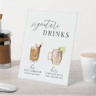 Modern Elegant Watercolor Signature Drinks