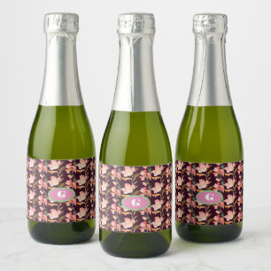 Modern Elegant Watercolor Sparkling Wine Label
